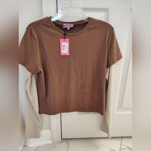 NWT Edikted Long Sleeve Layered Look from Pacsun XL Junior size.